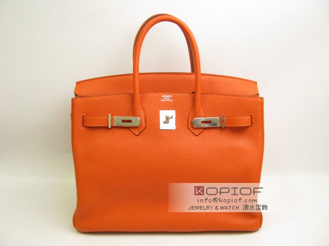 エルメス バーキン35トリヨンクレマンス オレンジ(金具:シルバー) her445